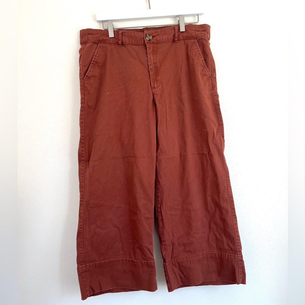 Women’s Orange Wide Leg Cropped Pants